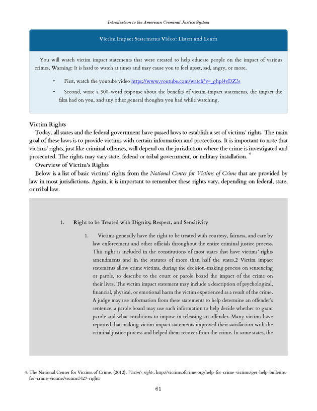 Introduction to the American Criminal Justice System - Page 61