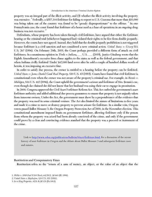 Introduction to the American Criminal Justice System - Page 127