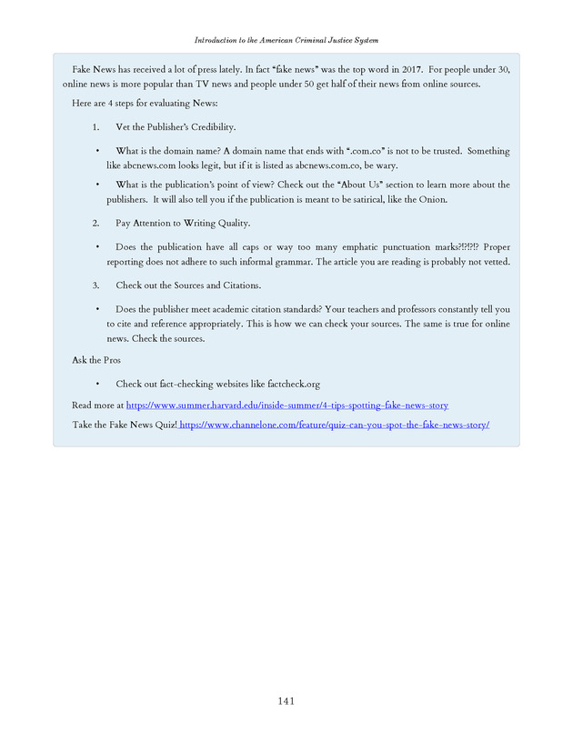 Introduction to the American Criminal Justice System - Page 141