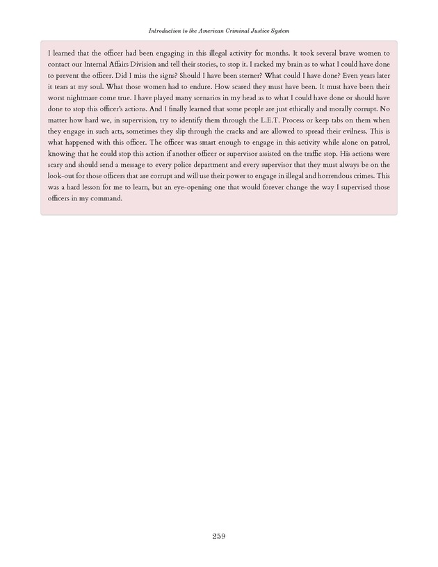 Introduction to the American Criminal Justice System - Page 259