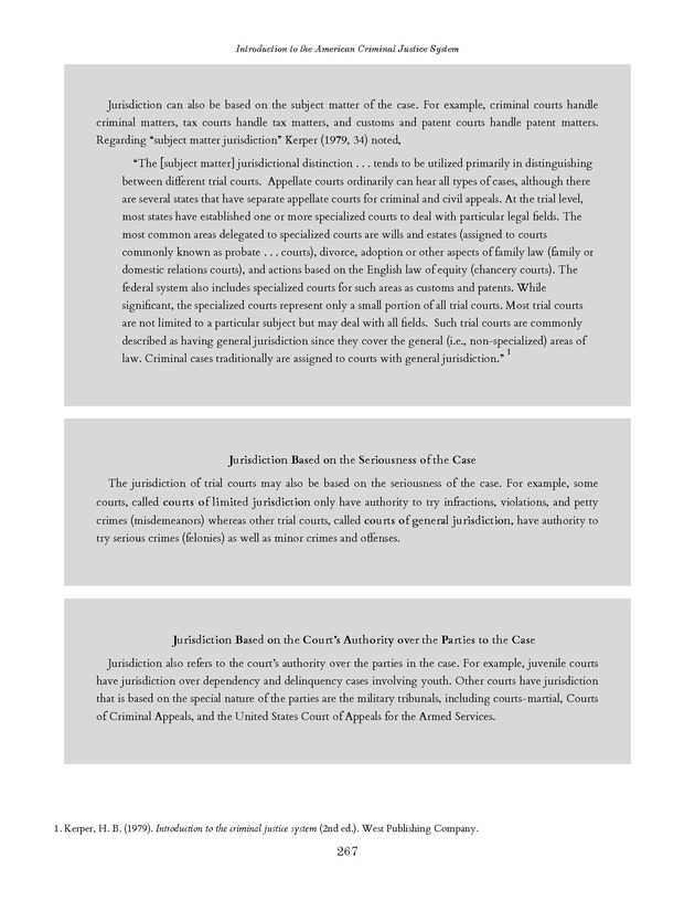 Introduction to the American Criminal Justice System - Page 267