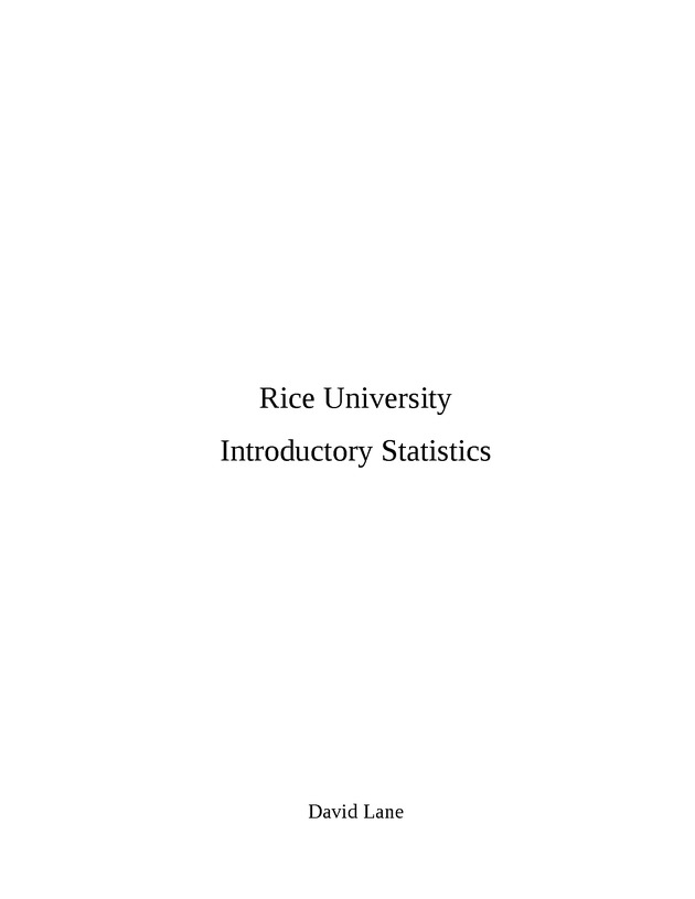 Introductory Statistics - Title Page 1