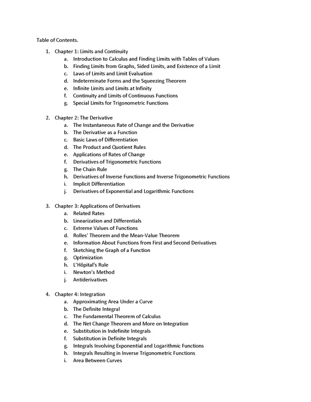 Analytic Geometry and Calculus I : Workbook - Page 2