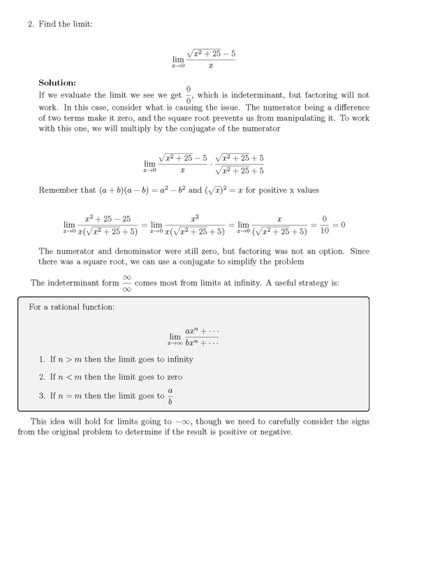 Analytic Geometry and Calculus I : Workbook - Page 11