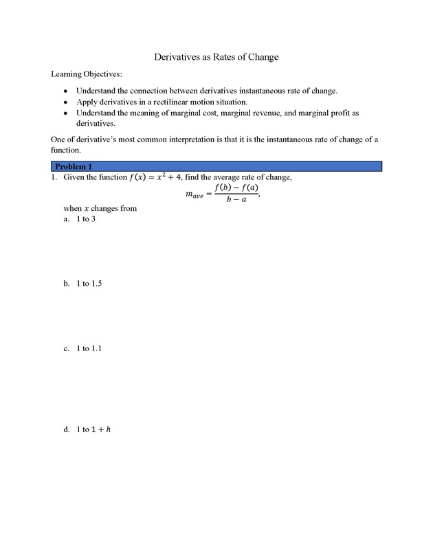 Analytic Geometry and Calculus I : Workbook - Page 40