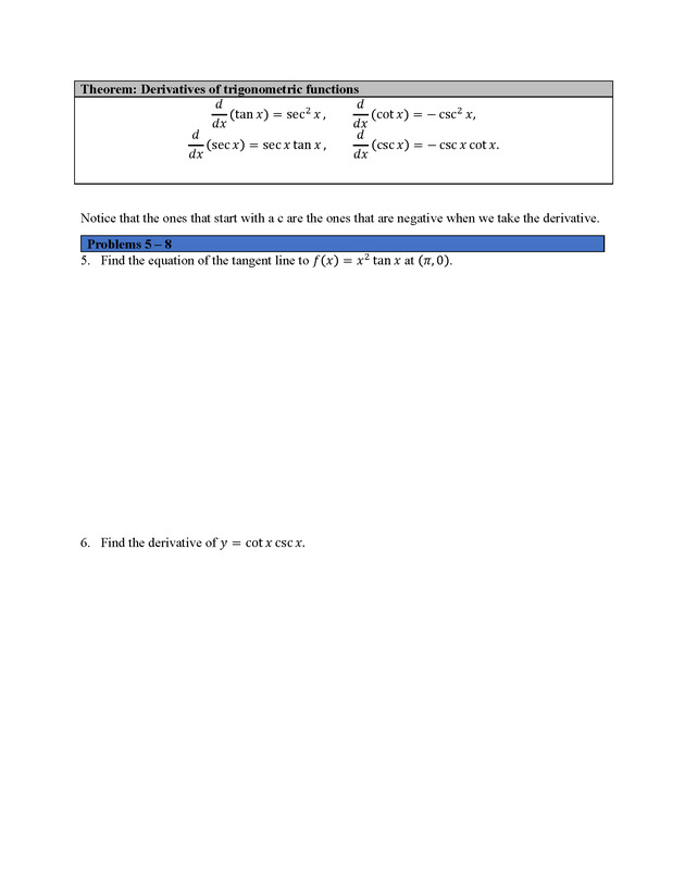 Analytic Geometry and Calculus I : Workbook - Page 52