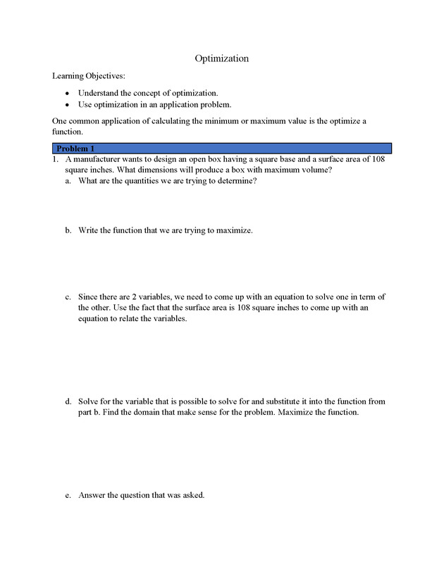 Analytic Geometry and Calculus I : Workbook - Page 102