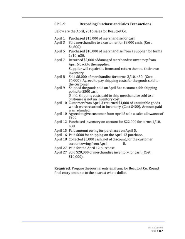 Introduction to Financial Accounting I - Page 157