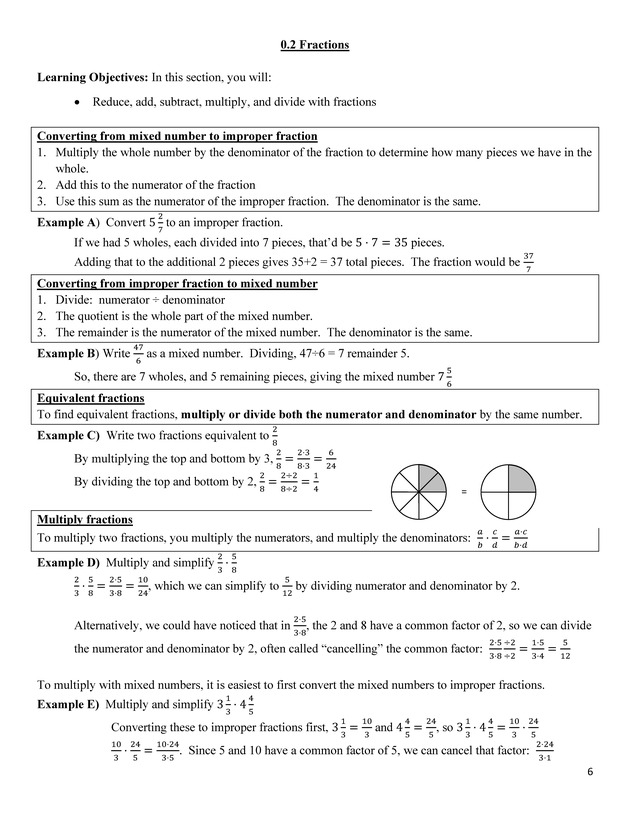 Beginning Algebra Workbook - Page 6