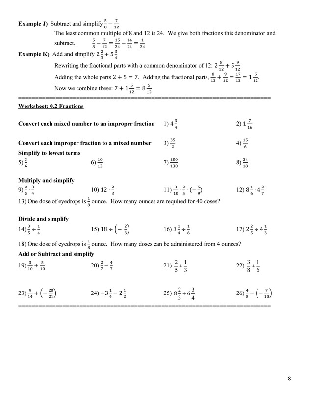 Beginning Algebra Workbook - Page 8