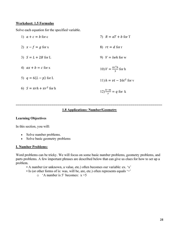 Beginning Algebra Workbook - Page 25