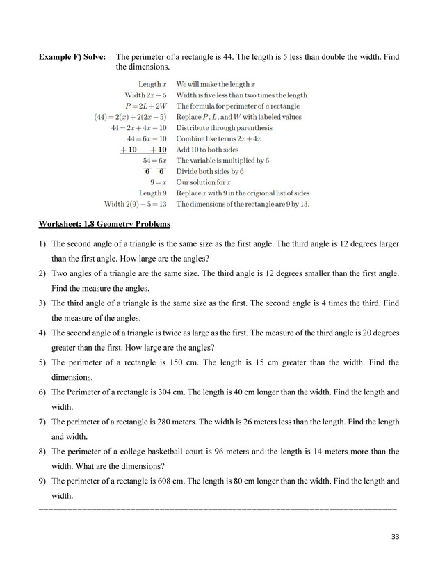 Beginning Algebra Workbook - Page 29