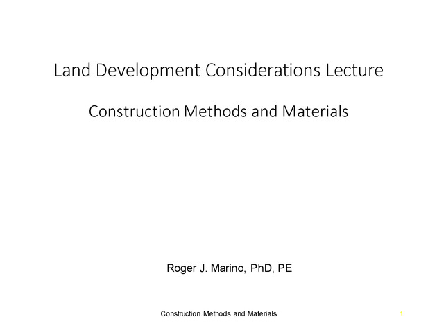 Week 2 : Land Development Considerations - Title Slide