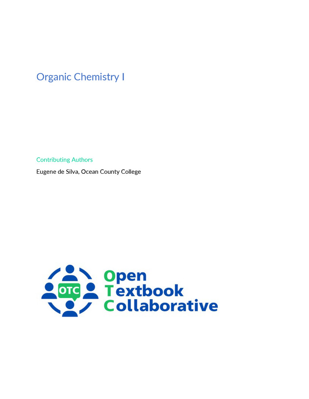 Organic Chemistry I - Front Matter 1