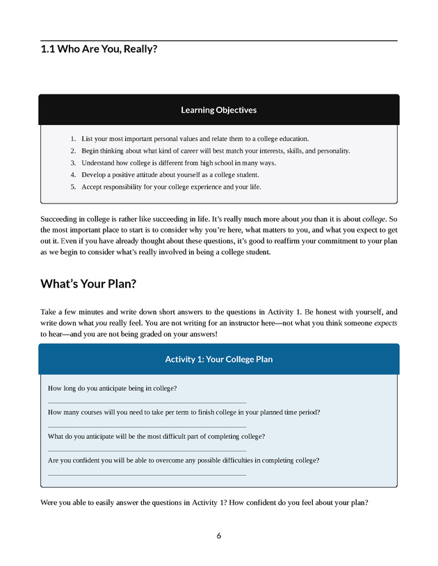College Success - New Page