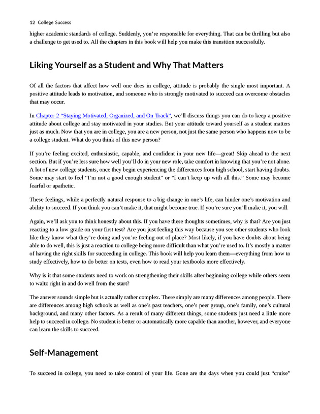 College Success - New Page