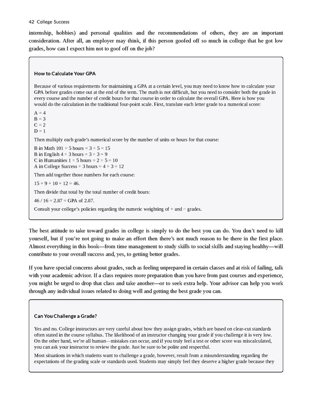 College Success - New Page