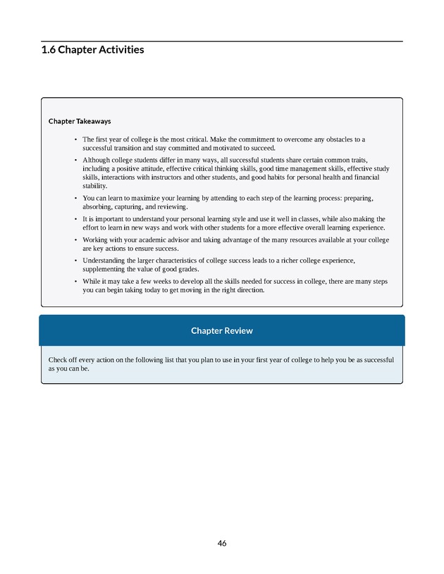 College Success - New Page