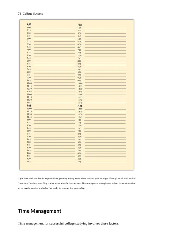 College Success - New Page