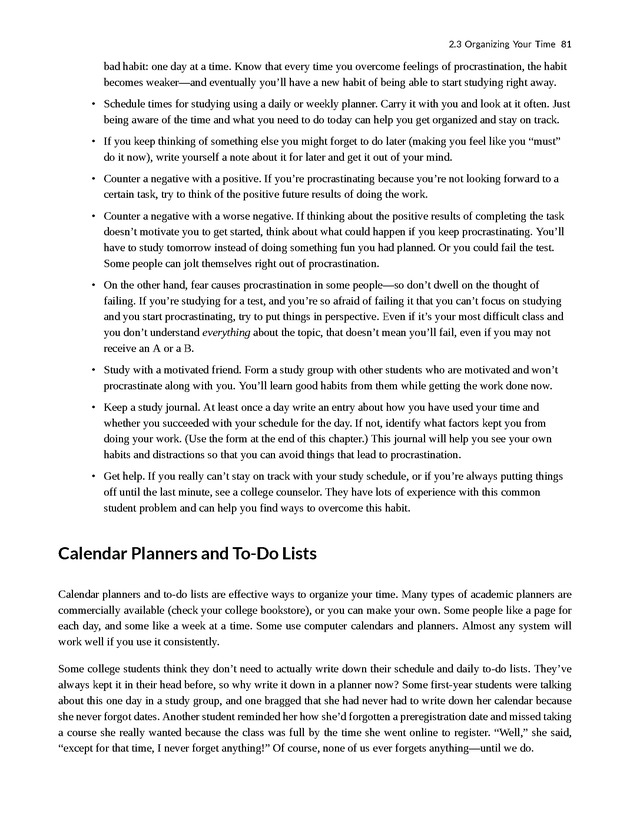 College Success - New Page