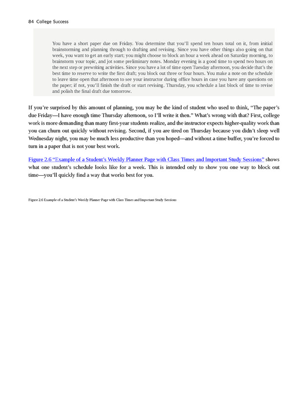 College Success - New Page
