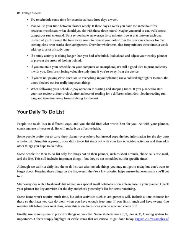 College Success - New Page