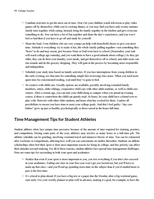 College Success - New Page