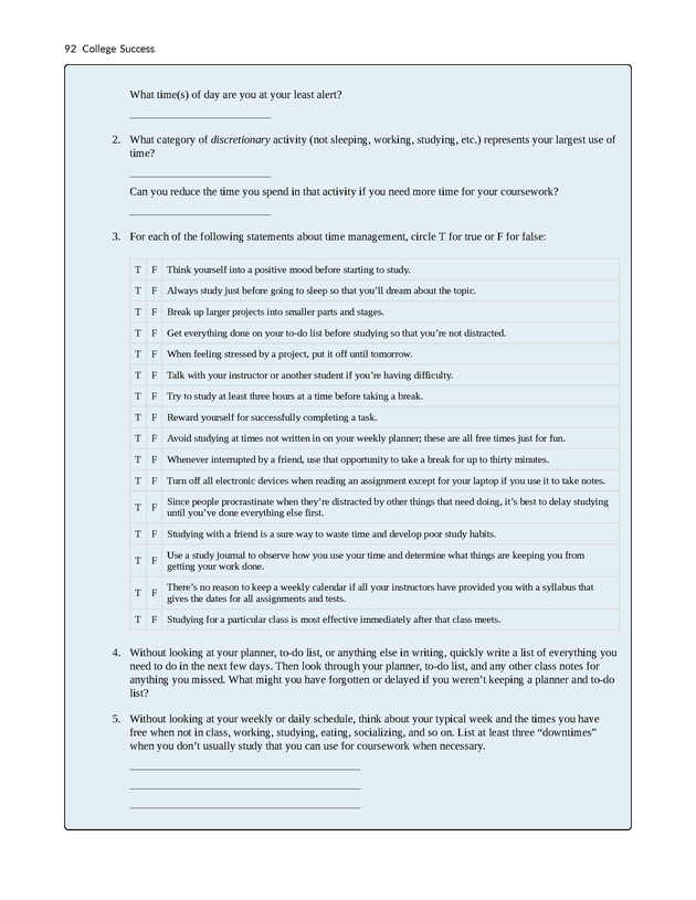 College Success - New Page