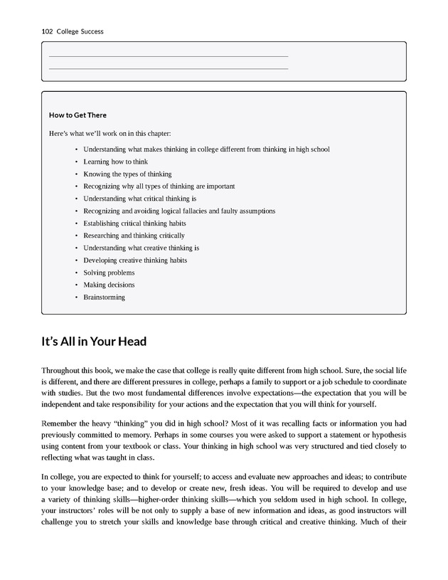 College Success - New Page