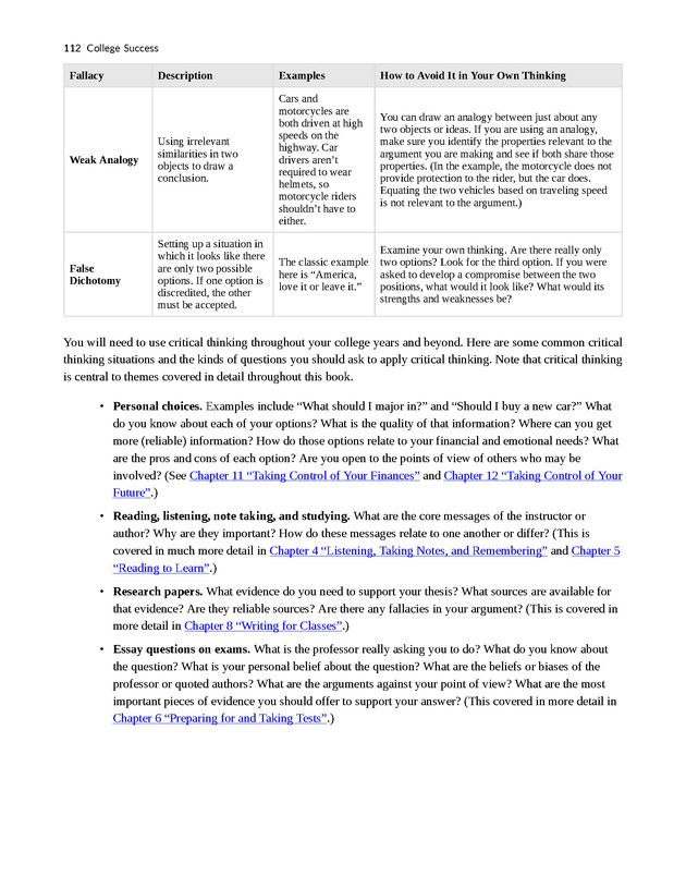College Success - New Page