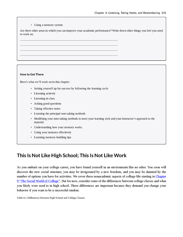 College Success - New Page