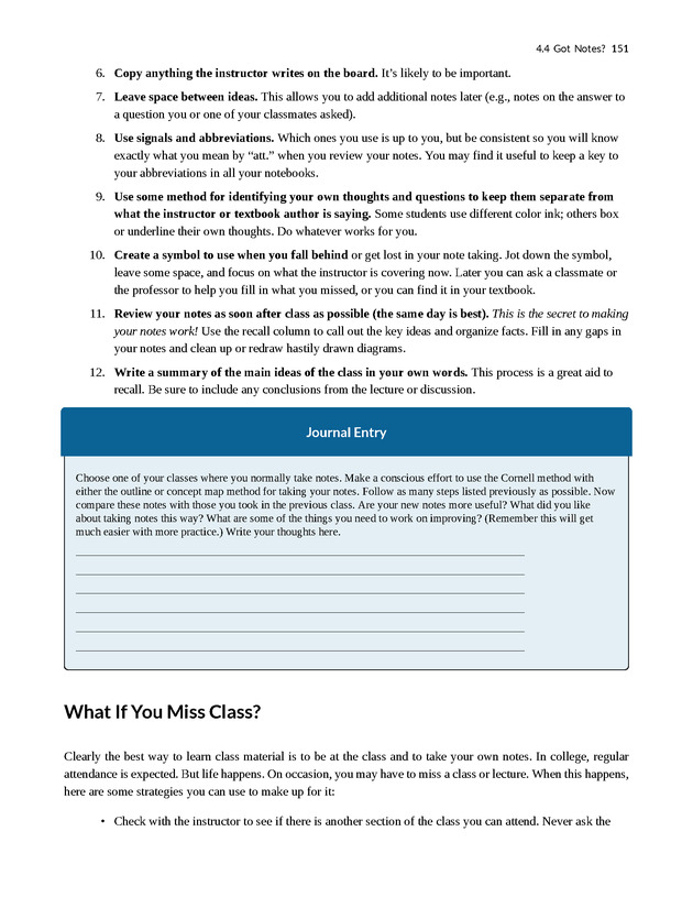 College Success - New Page