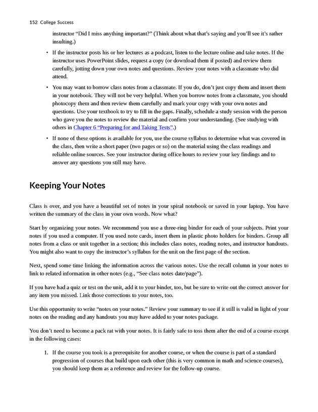 College Success - New Page