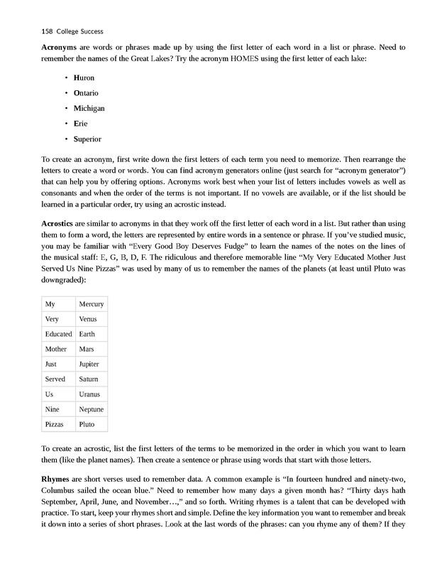 College Success - New Page