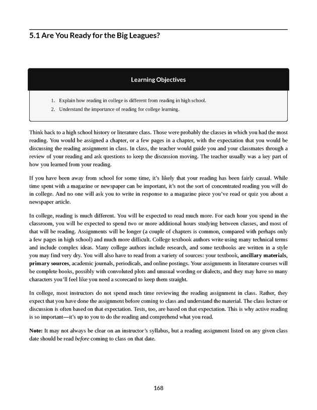 College Success - New Page
