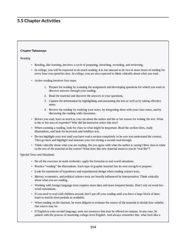 College Success - New Page