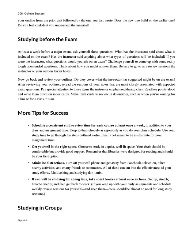 College Success - New Page