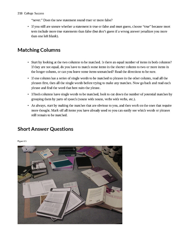 College Success - New Page