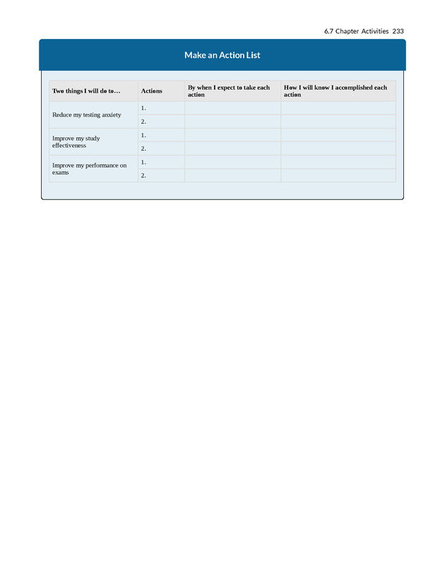 College Success - New Page