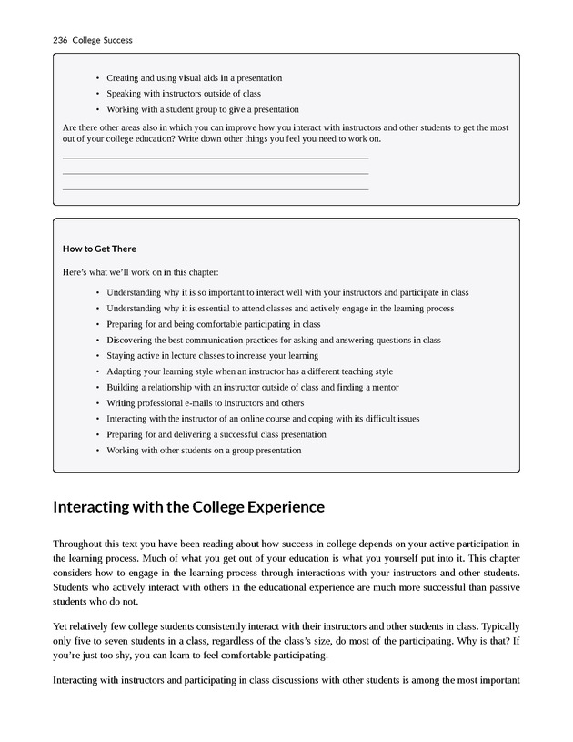 College Success - New Page