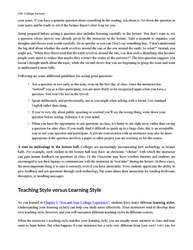 College Success - New Page