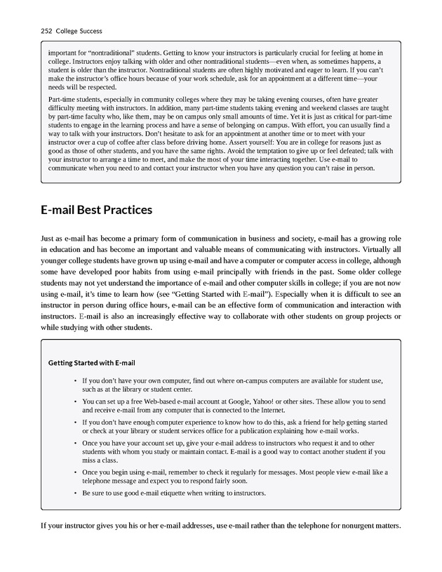 College Success - New Page