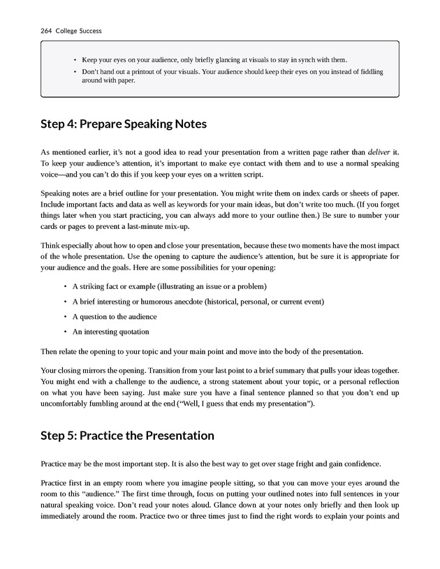College Success - New Page