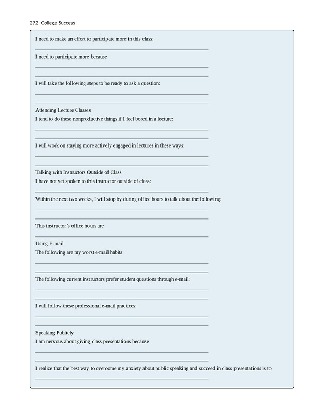 College Success - New Page