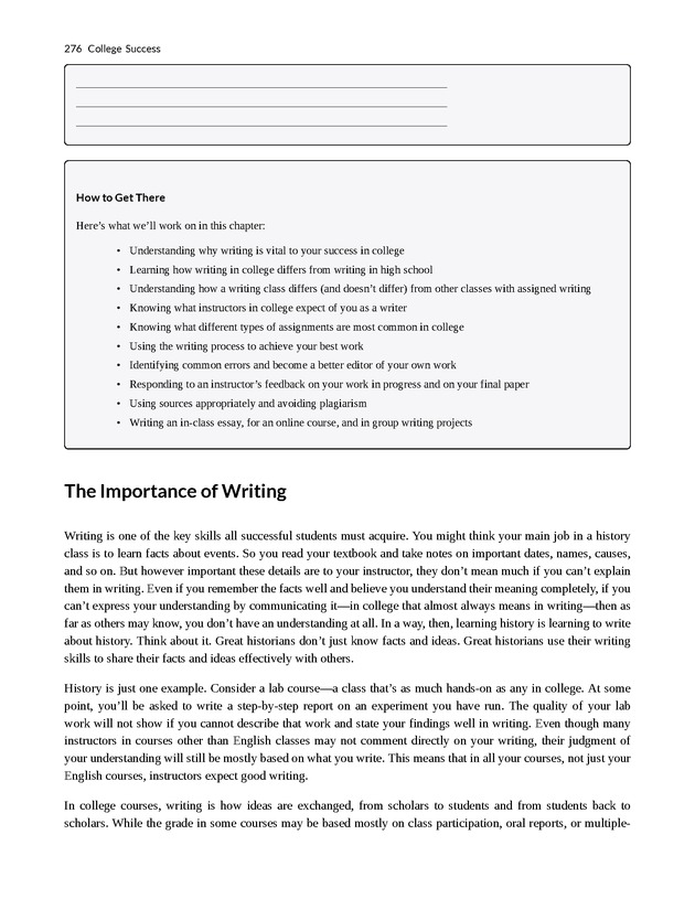 College Success - New Page