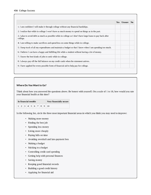 College Success - New Page