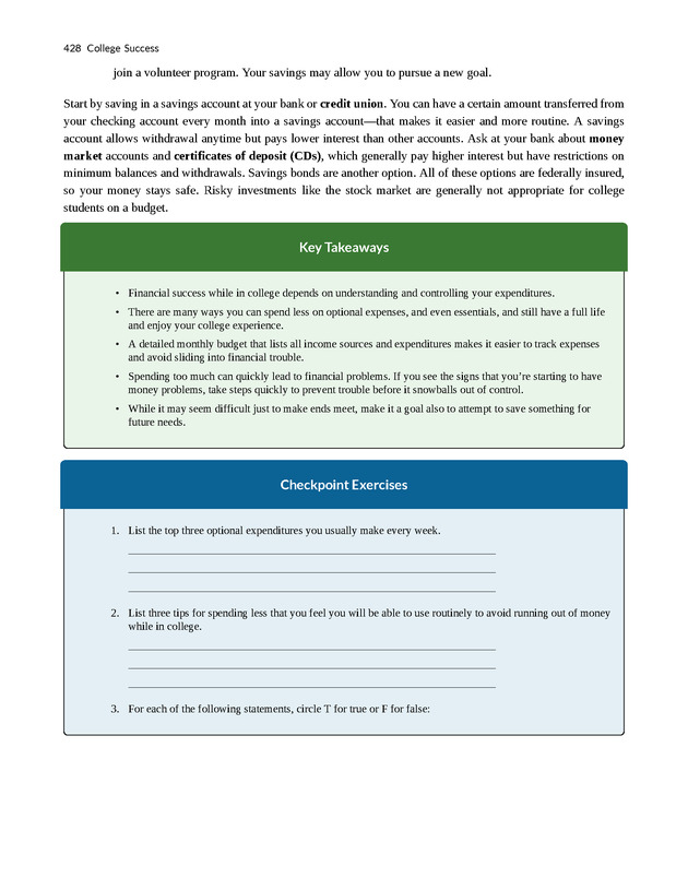 College Success - New Page