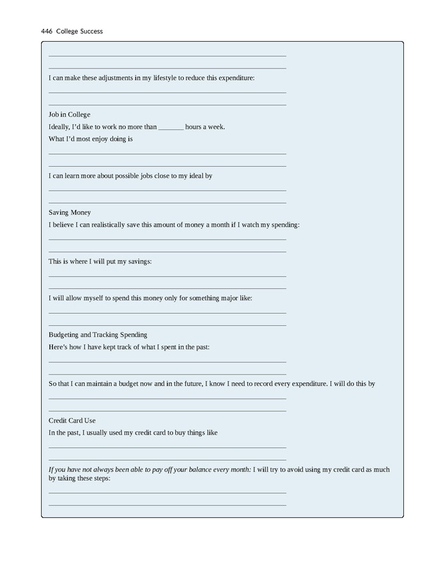 College Success - New Page