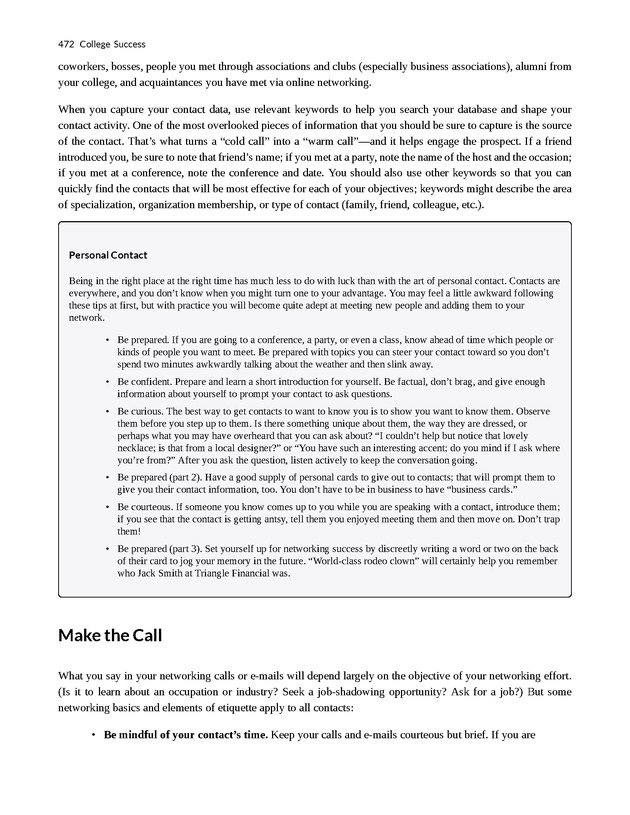 College Success - New Page