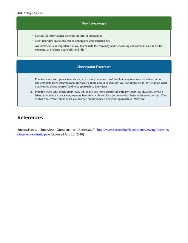 College Success - New Page